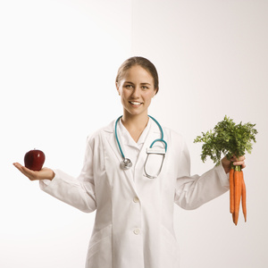 Doctor with Antioxidant Foods